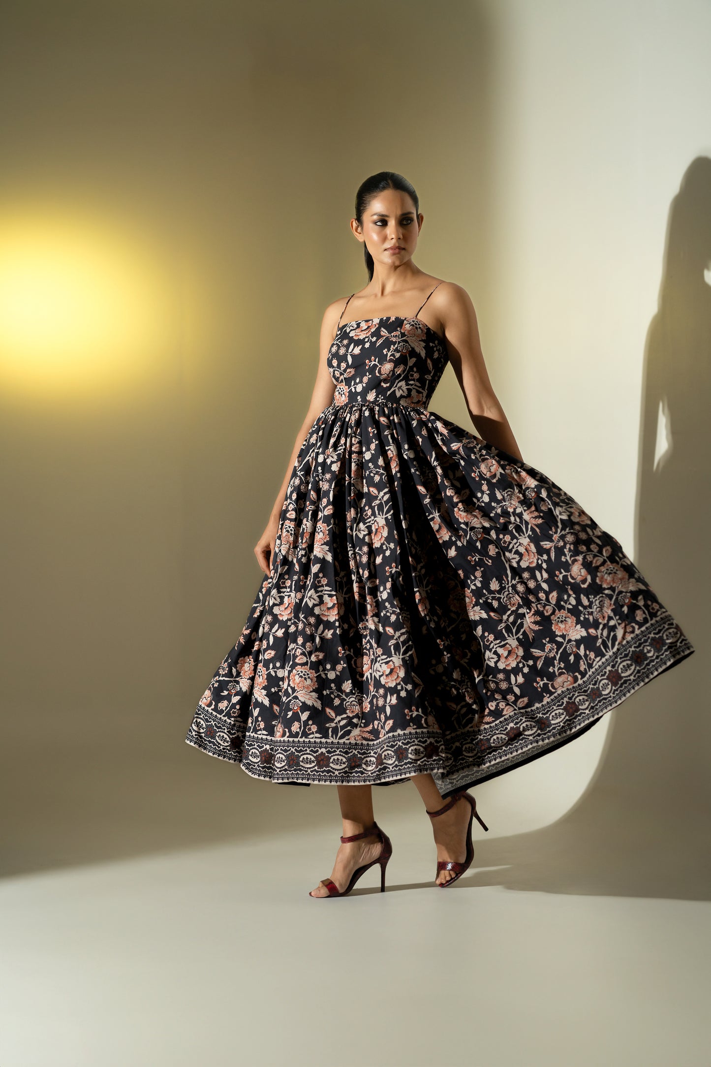 Glamorous Noodle Strap Floral Dress