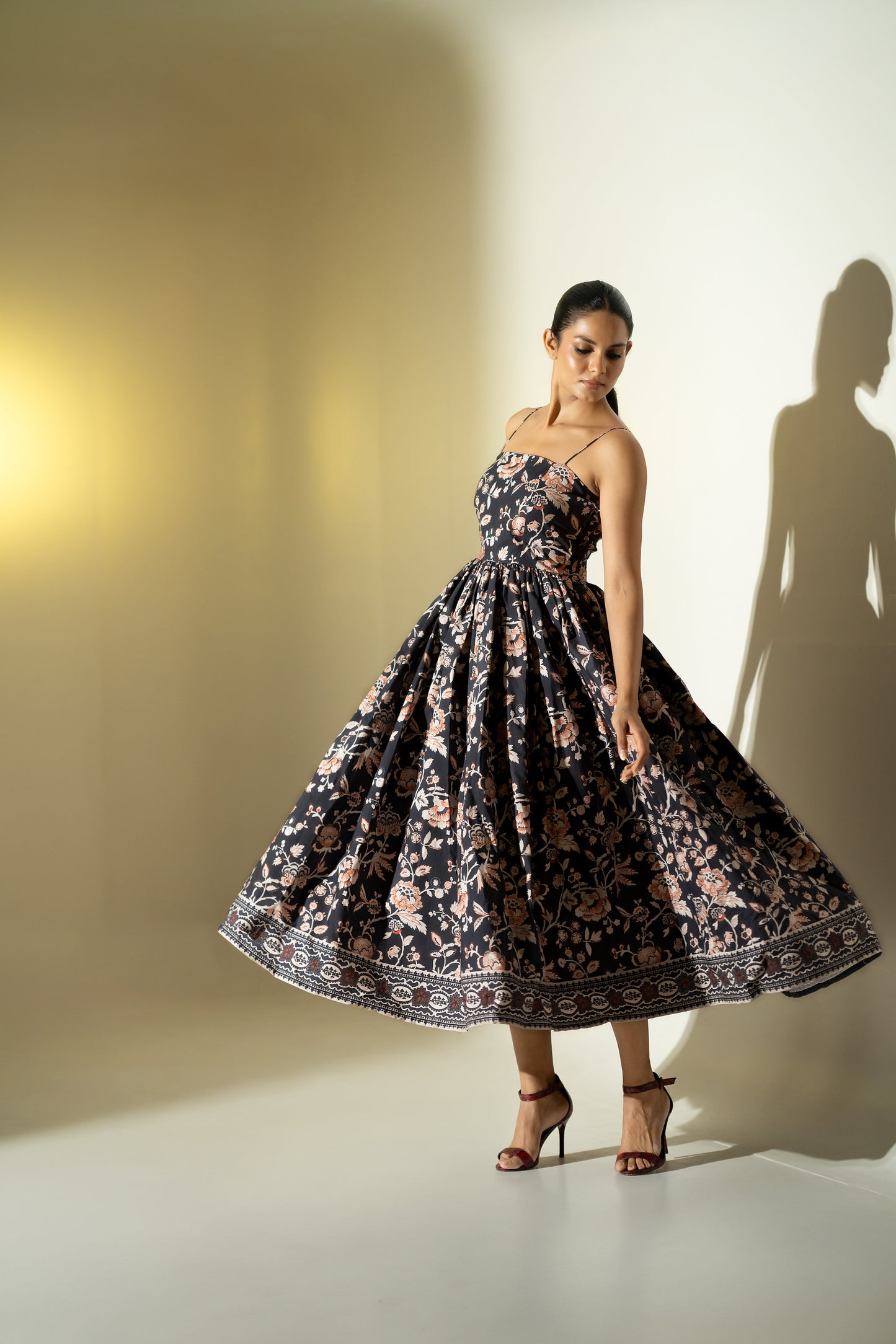 Glamorous Noodle Strap Floral Dress