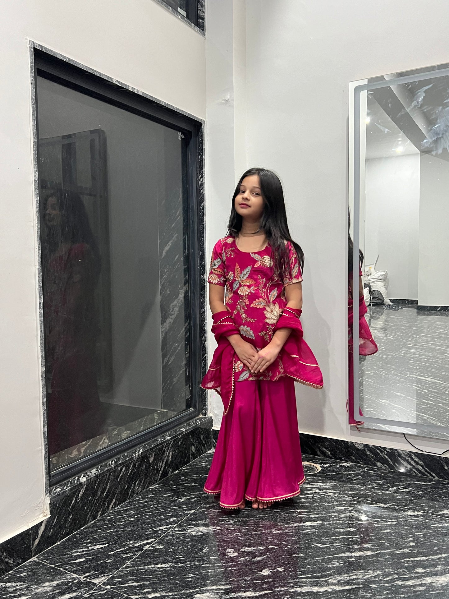 Pink Camellias Embroidery Set - Twinning in Pink