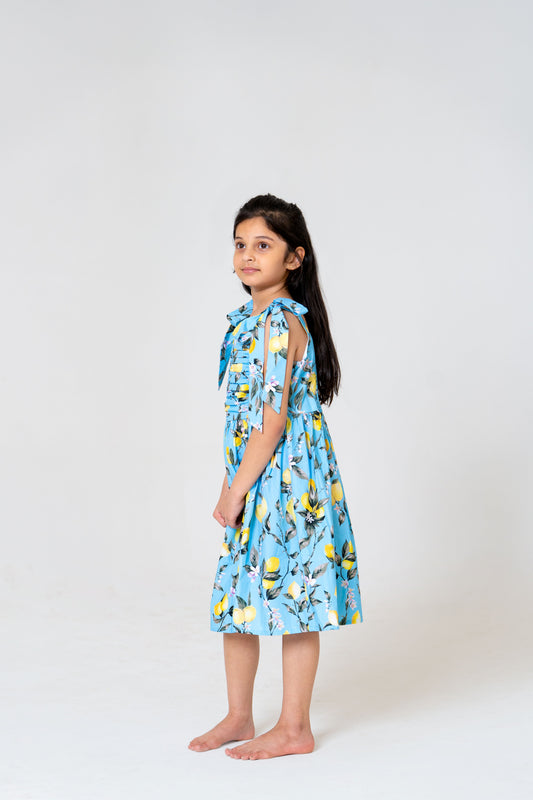 Lemon Love Skyblue Midi Dress – For Your Little Sunshine