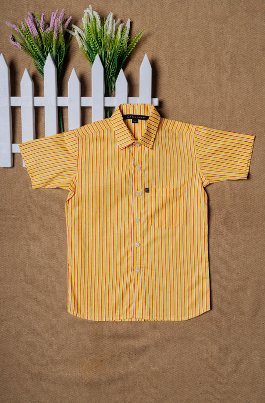 Yellow Striped Shirt for Kids