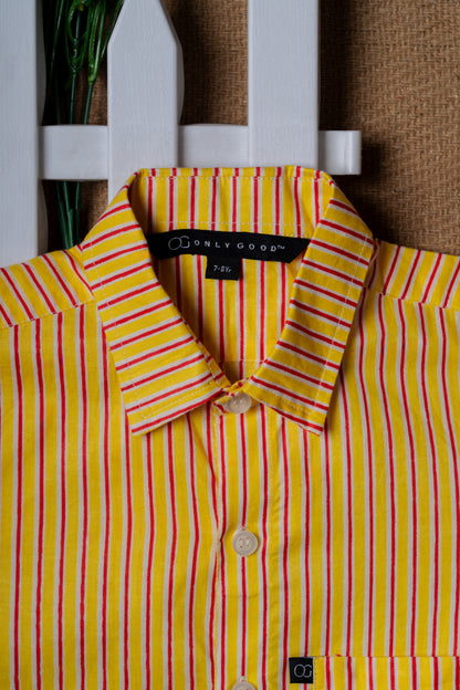 Yellow Striped Shirt for Kids