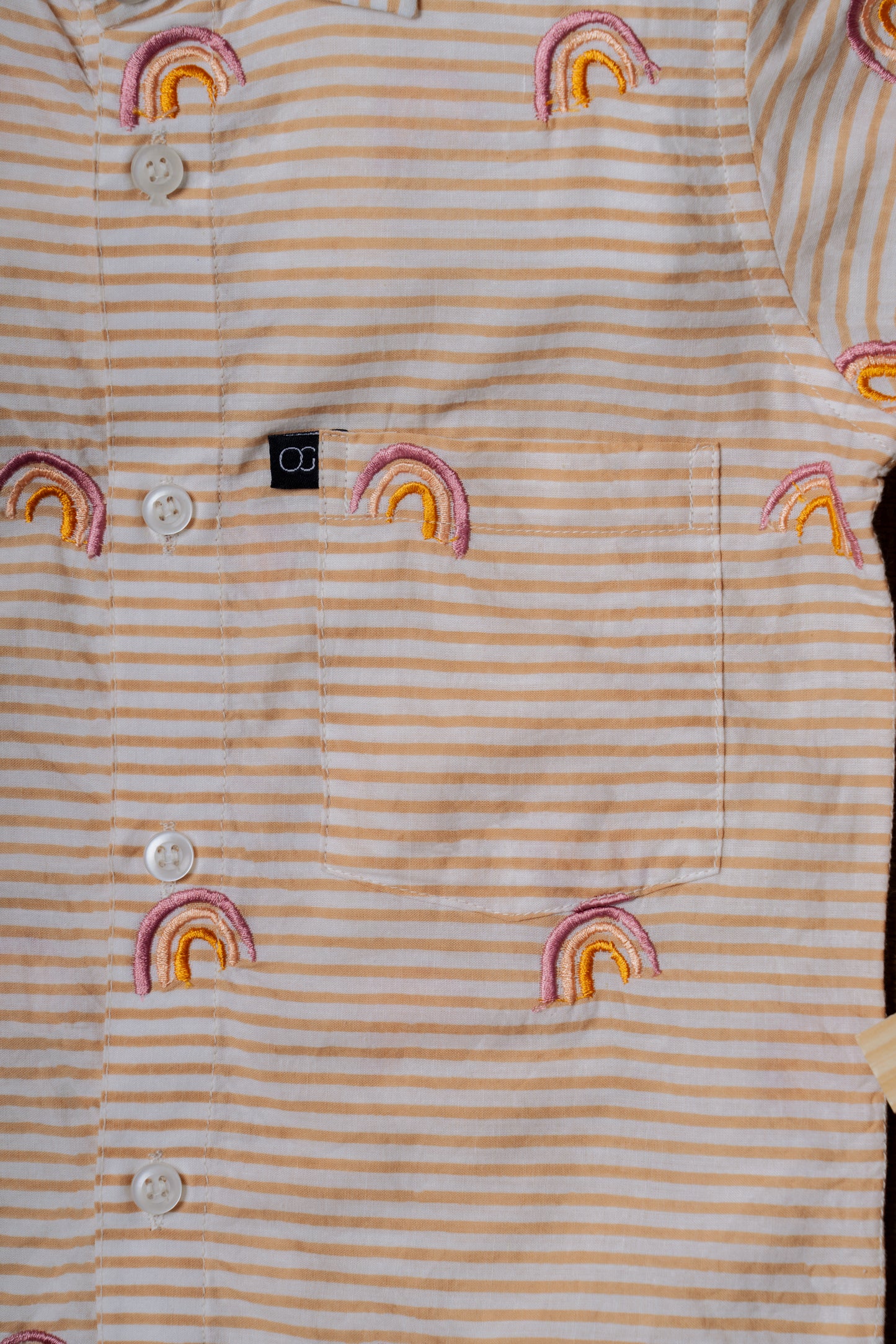 Rainbow Embroidered Shirt for Babies