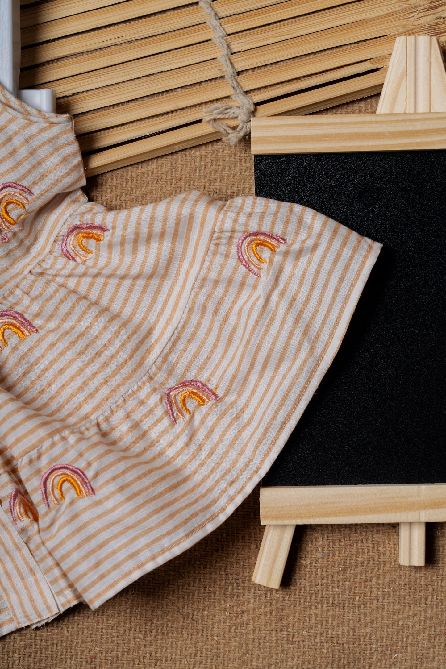 Rainbow Embroidered Baby Frock