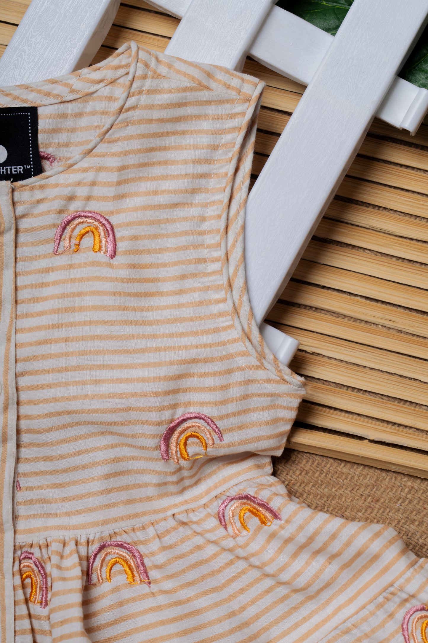 Rainbow Embroidered Baby Frock