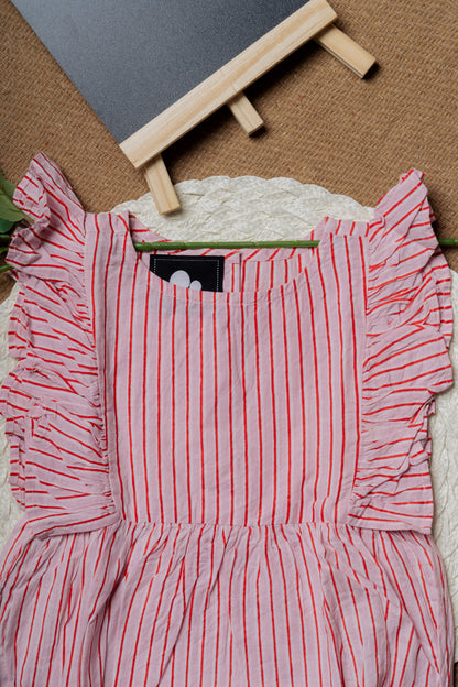 Pink Striped Baby Romper (Onesie)