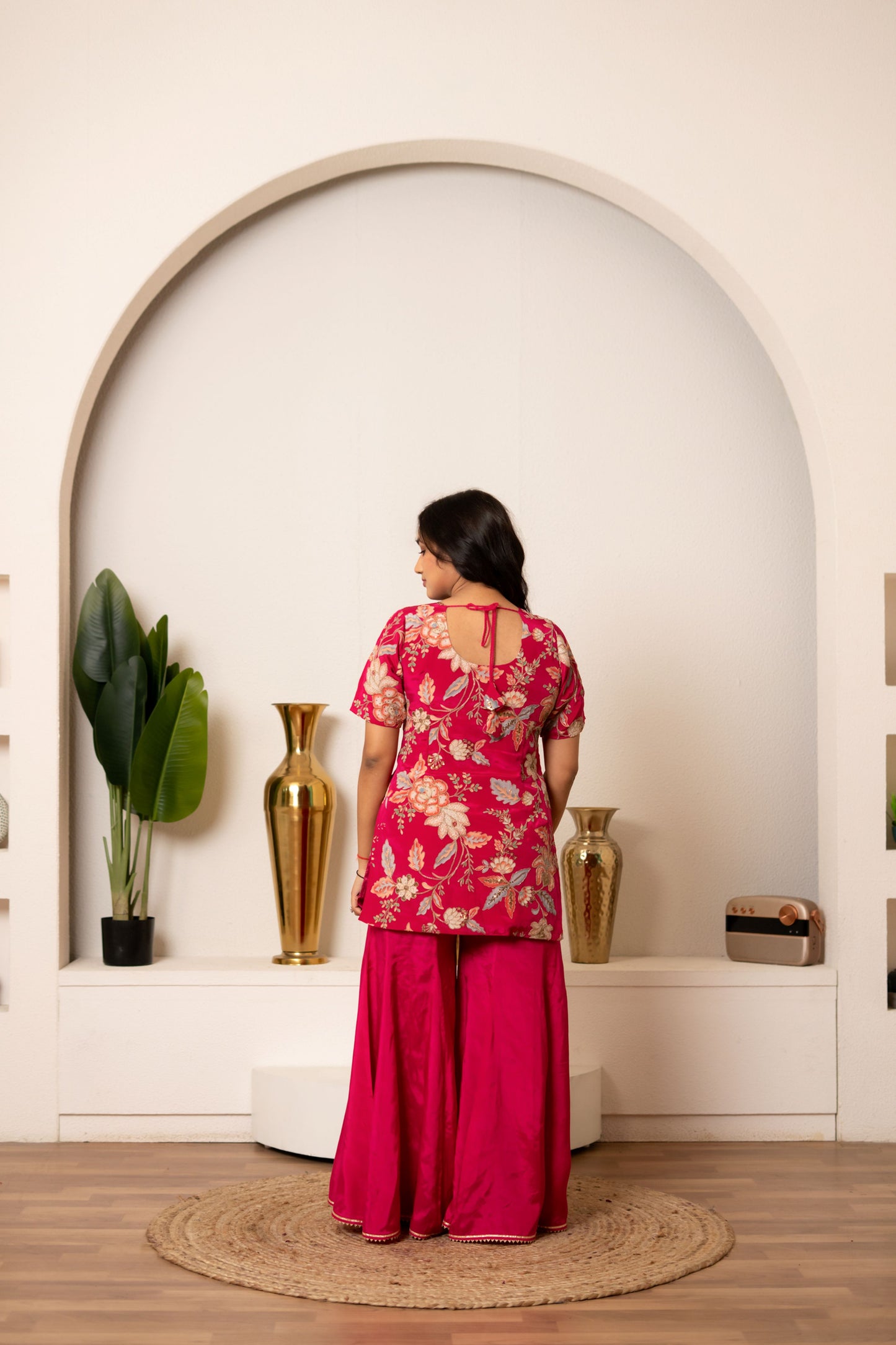 Pink Camellias Embroidery Set For Women