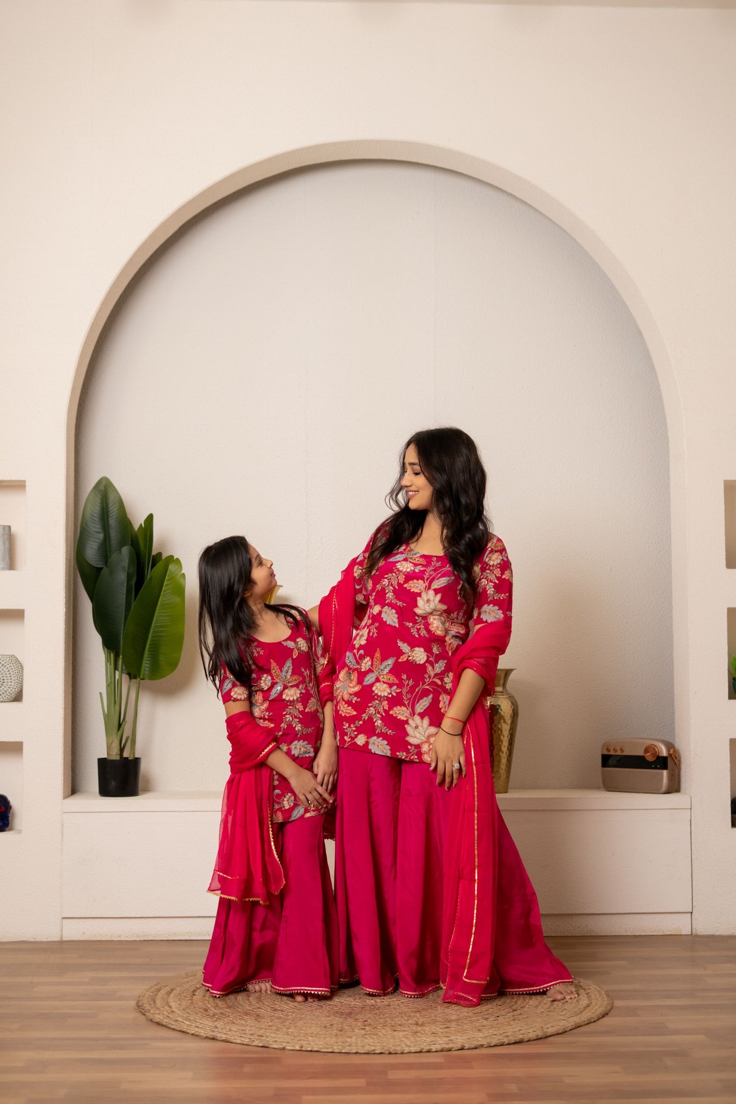 Pink Camellias Embroidery Set - Twinning in Pink