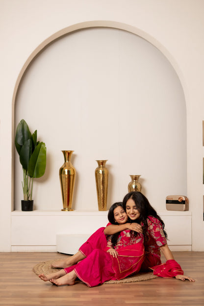 Pink Camellias Embroidery Set - Twinning in Pink