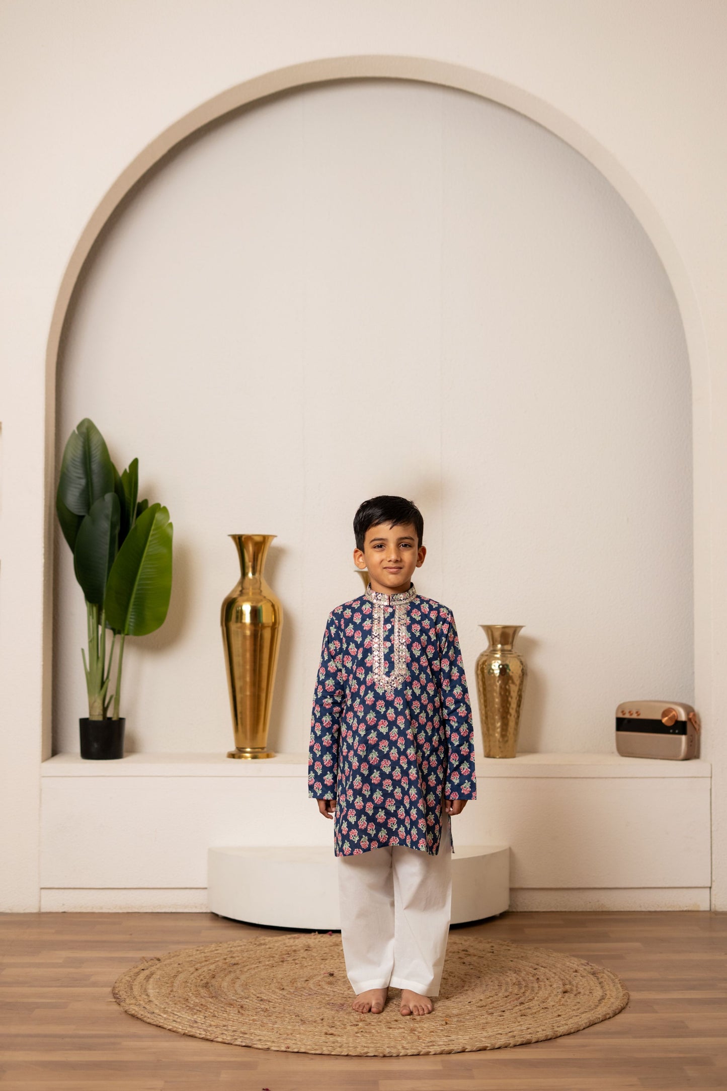 Blue Orchid Kurta Set For Boy's