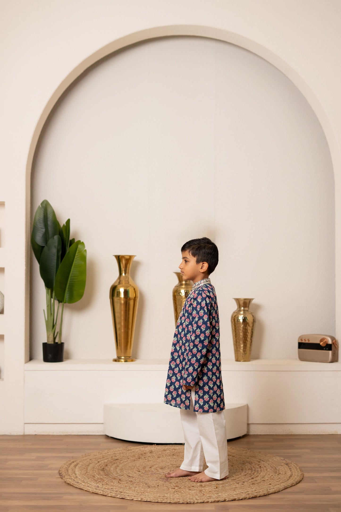 Blue Orchid Kurta Set For Boy's