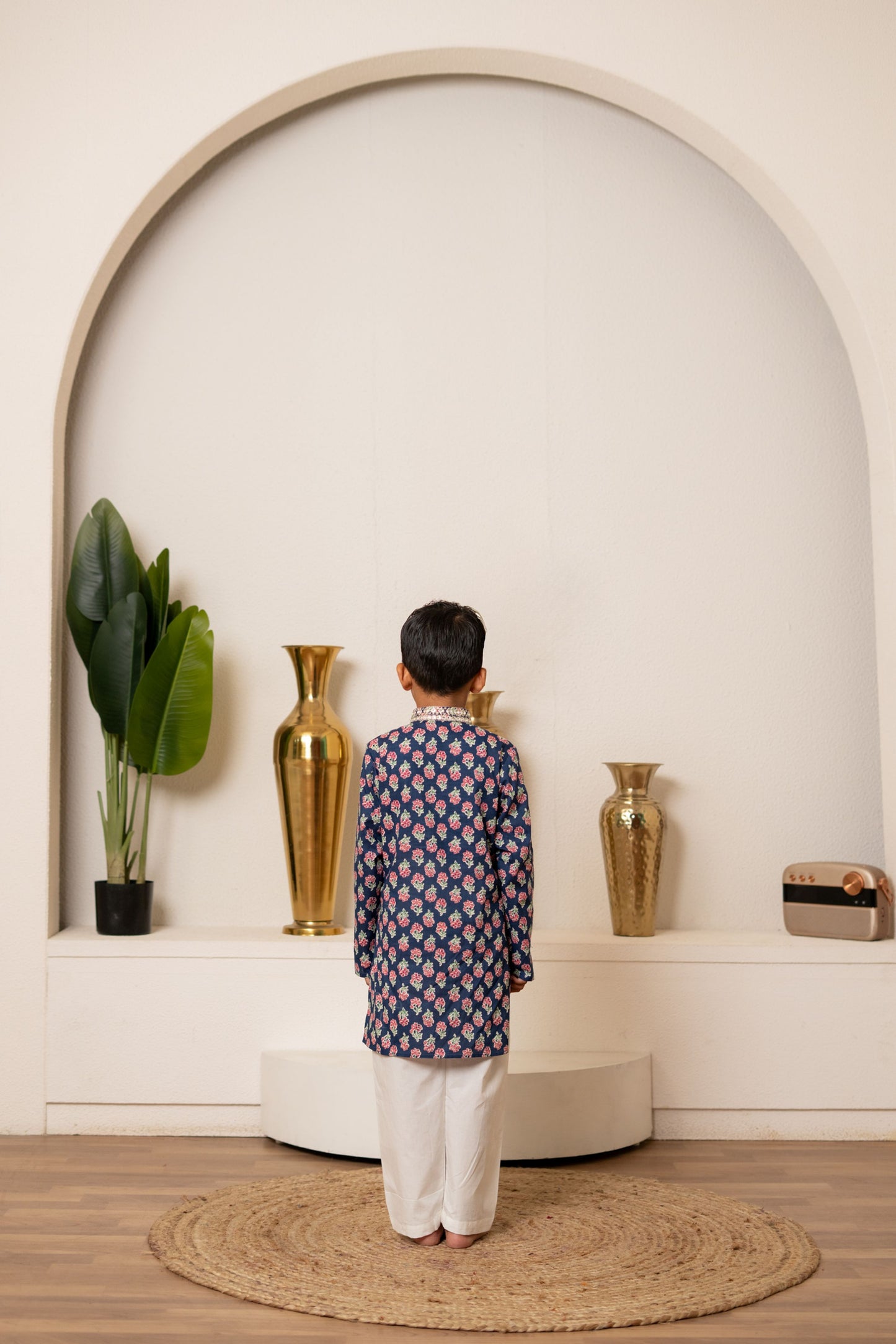 Blue Orchid Kurta Set For Boy's