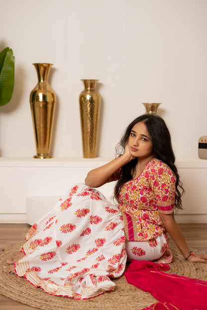Pink Daisy Sharara Set For Women