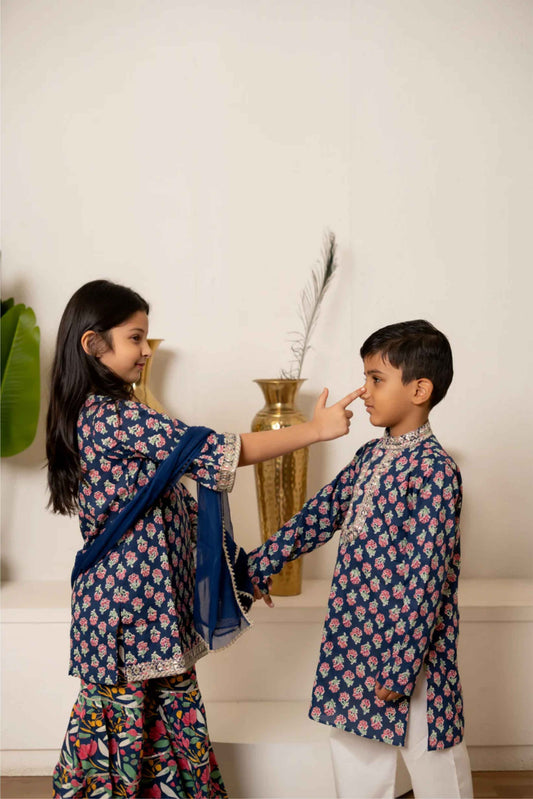 Neel Rang Sibling Set – Blue