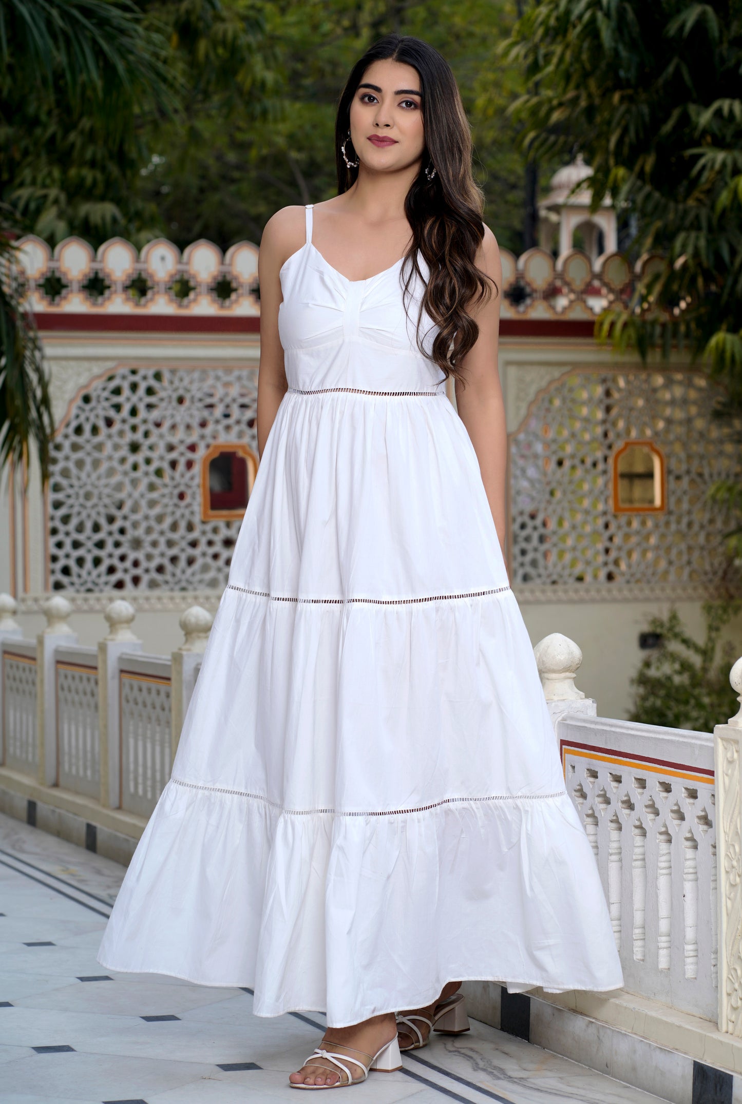 Pearl White 3-Tier Dress