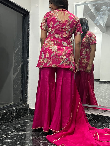 Pink Camellias Embroidery Set For Women