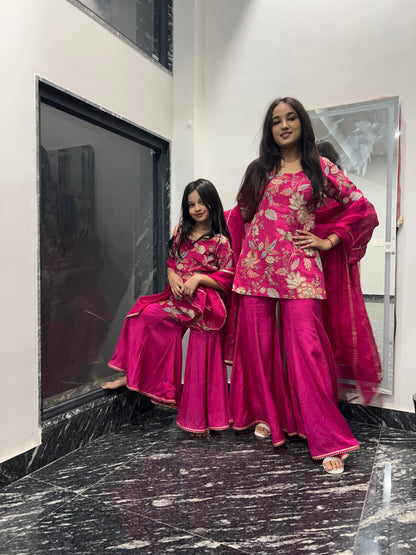 Pink Camellias Embroidery Set - Twinning in Pink