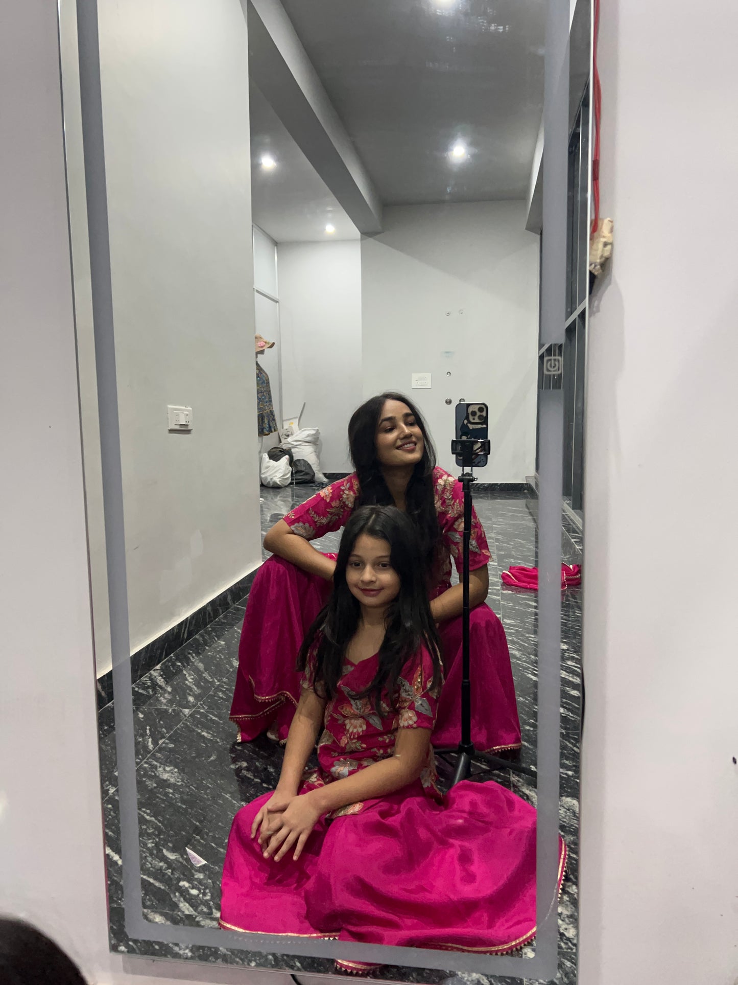 Pink Camellias Embroidery Set - Twinning in Pink