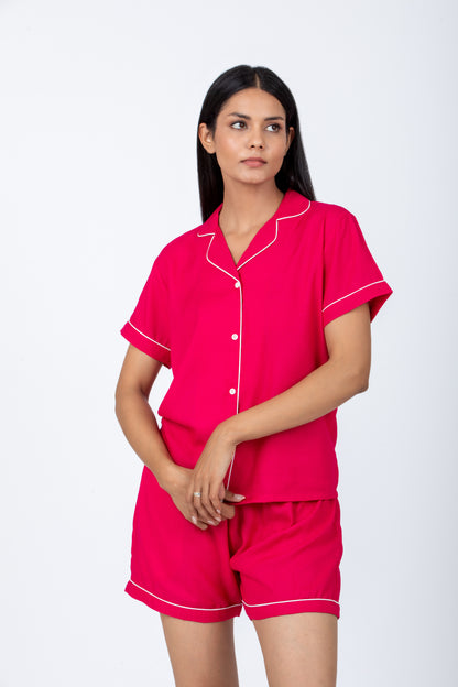 Hot Pink Loungewear - Shorts Set