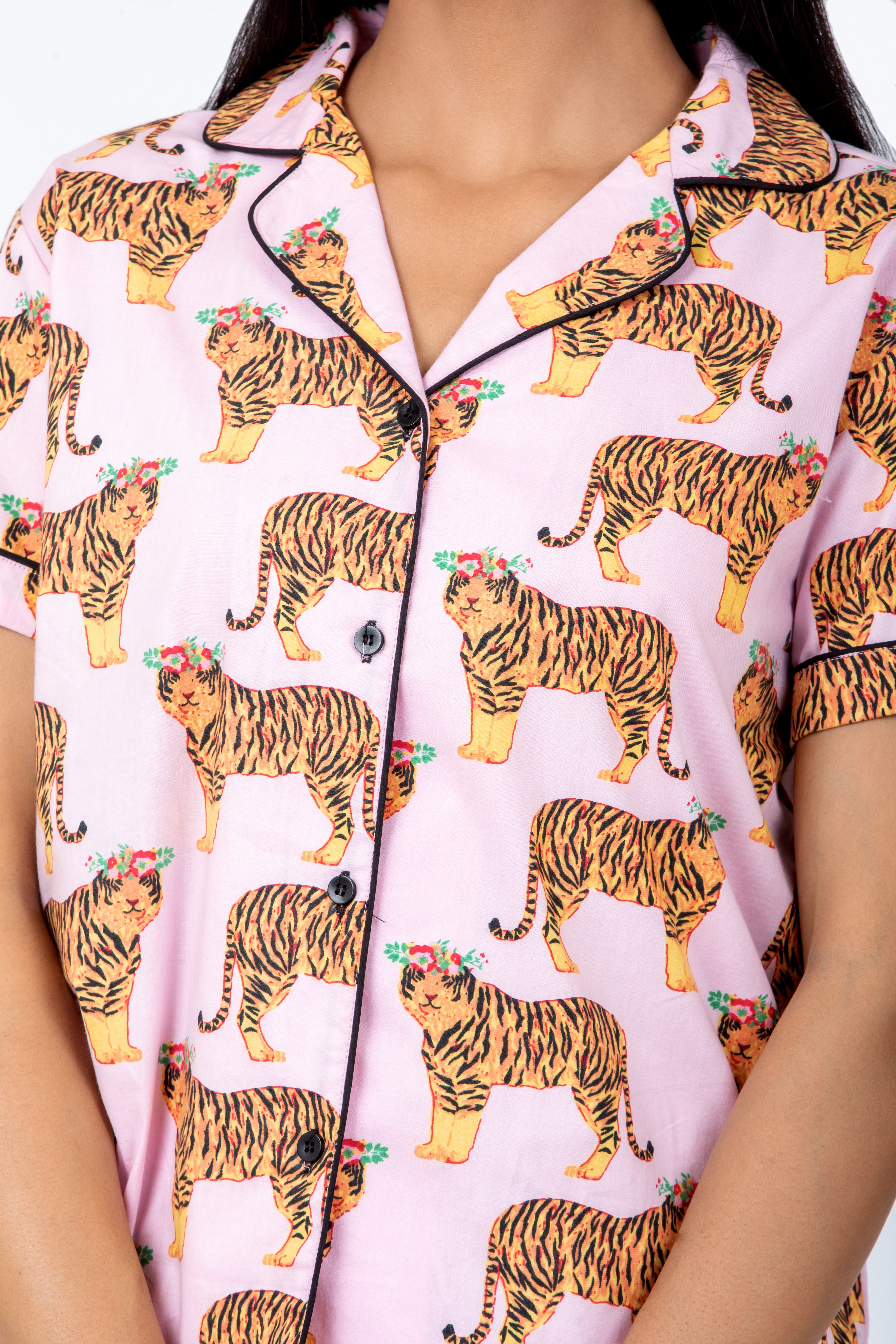 Tigress Pink Loungewear - Shorts Set