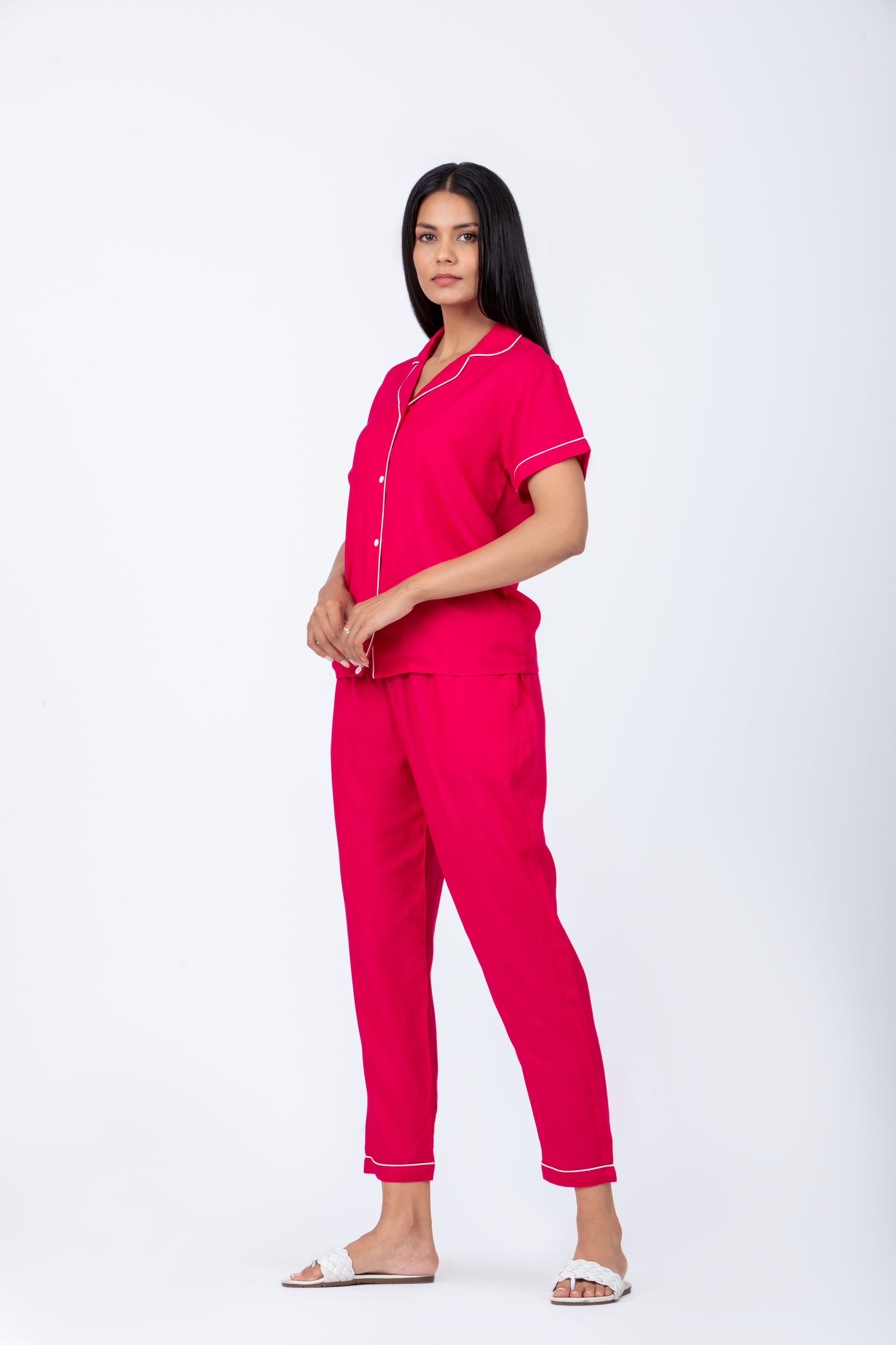 Hot Pink Loungewear with Lower