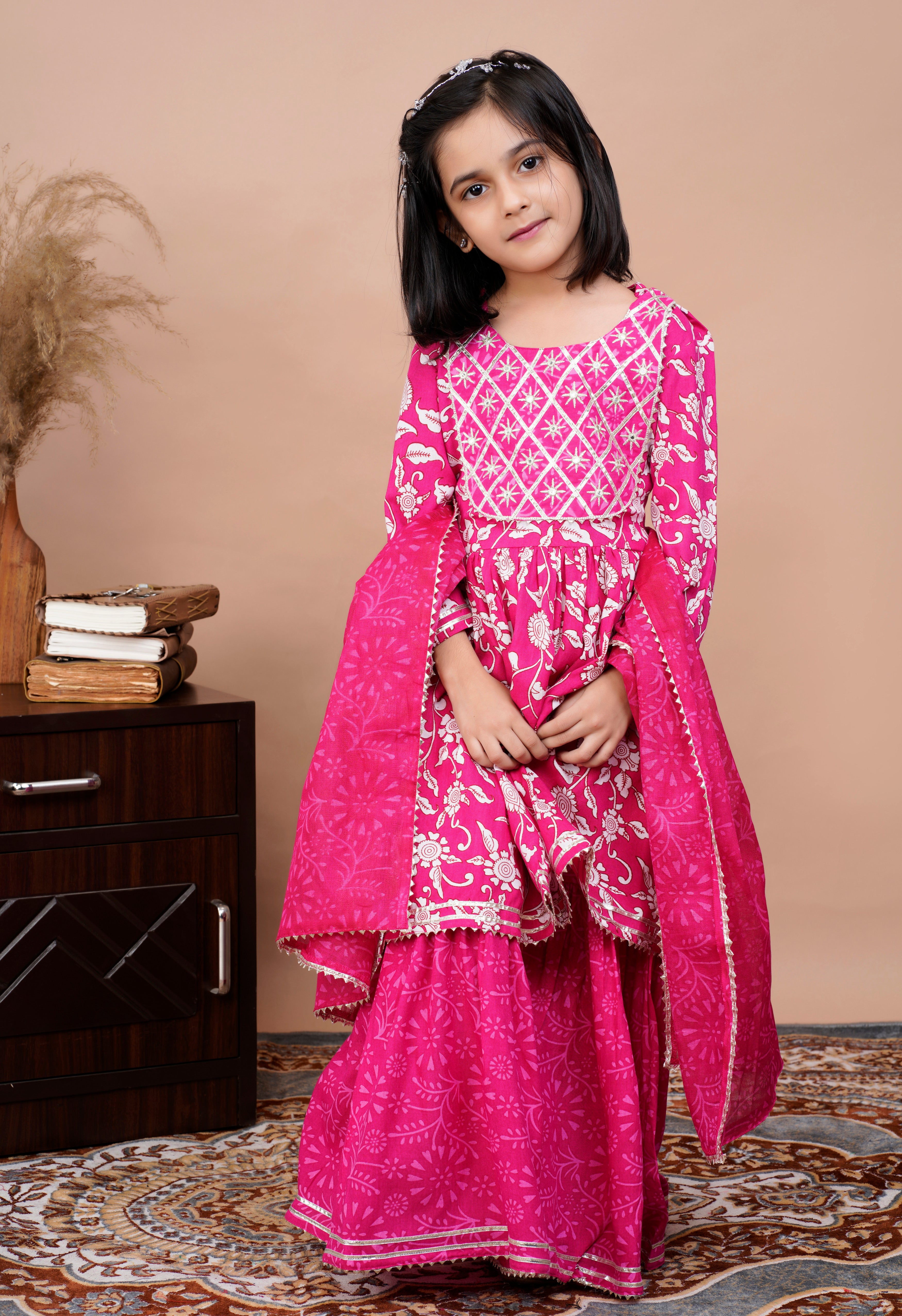 Hot Pink 3-pc Suit Set for Girls