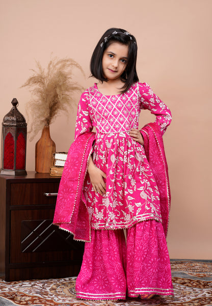 Hot Pink 3-pc Suit Set for Girls